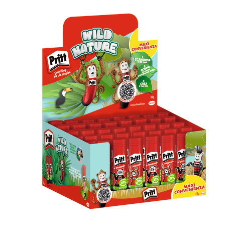Espositore 40 colle Pritt Stick 43 g - 4 tray da 10 pezzi 43 g - 3026686